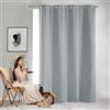GAIFNAG 1 Pezzi Tende Oscuranti per Interni 250 x 90 cm Morbide Tinta Unita Tenda Isolante, Vari Colori Tende Finestre Soggiorno per Camera da Letto Salotto, Grigio