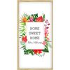 MG Design Cornice 50 x 100 cm - colore Naturale, in legno, con vetro acrilico - da appendere in verticale o in orizzontale, senza sfondo, per foto, poster, puzzle