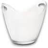 Aurora Store Secchiello per Ghiaccio in Plexiglass Bianco Ovale 27x20x19 cm fino a 2 Bottiglie Cestello portaghiaccio bouquet Spumanteria Champagneria in Plsatica Acrilico Trasparente bar, discoteca, ristorante