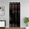Loussiesd Tenda per porta, 86 x 203 cm, per ragazze, bambini, lupi, ululanti, 30% -50% per oscuramento della stanza, tenda oscurante, con animali lupi, albero, venature del legno, armadio, tenda per porte, col