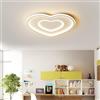 TEKHOME Plafoniera LED a Forma di Cuore 54W, 3 Colori Selezionabili, Lampada da Soffitto Decorativa Moderna, Senza Telecomando, per Camera da Letto Soggiorno Corridoio - Bianco C19-3C