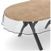 ANRO Tovaglia Trasparente, 0,3 mm, Ovale, 200 x 140 cm, con Orlo