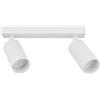EDO Lampada Faretti da Soffitto Orientabili MALGA GU10 Bianco, Faretti 2 Luce, Faretto da Parete Interno per Barra, Lampadario Moderna Plafoniera per Camera da Letto Cucina Soggiorno, Senza Lampadina