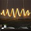 BAKAJI Lampadario LED Forma Spirale in Alluminio Luminosità 2600Lm Luce Bianco Caldo 3000K 40W Risparmio Energetico Lampada a Sospensione da Soffitto Design Moderno Dimensione 70 x 160 cm