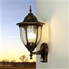 Licht-Erlebnisse Lampada da parete esterna XXL MILANO color rame antico con rilevatore di movimento design retrò a forma di lanterna in stile rustico E27 IP44
