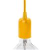 AMARCORDS - Portalampada E27 vintage in metallo edison retro per lampada a sospensione. Stile industrial finitura SENAPE