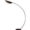 SYALEO Decorativa Lampada da Terra a LED ad Arco Lampada da Terra Moderna Nera con Paralume a Forma Unica Lampada da Terra dal Design Curvo per la Decorazione Domestica del Soggiorno Floor Lamp