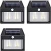 AntDau71® - 3 pezzi Applique Lampada Da Parete Per Esterni Con Due Lampadine Filamento A Led Luce Calda Con Ricarica Ad Energia Solare Crepuscolare E Sensore Di Movimento - CW898-3