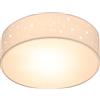 Monzana Lampada da Soffitto Plafoniera Tessuto Ø 38cm Rotonda Luce Soffusa 40 Watt Salotto Camera