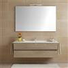 STYLE GLASS Specchio Bagno PERLA 100x70 cm, da Parete con Lampada Led Superiore, Senza Cornice Rettangolare Moderno, Luce Naturale, Design Home Decor