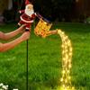 TocaFeank Lucis decorative per prato giardino con lucis natalizie Babbo Natale | Luce solare per bollitore natalizio | Lampada terra Bollitori Babbo notturne a LED | Lanterna per annaffiatoio