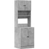 vidaXL Mobile da Cucina Grigio 60x50x180 cm in Legno Multistrato, Armadietto da Cucina