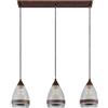 Lampenwelt Lampada a sospensione 'Millina' dimmerabile (Antico) colore Marrone, in Vetro ad es. Cucina (3 luci, E27) di Lindby | lampada a sospensione, lampada da soffitto, lampada, plafoniera, illuminazione a