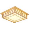 panfudongk Lampada da soffitto giapponese a LED, in legno, 24 W, luce bianca calda, 220 V, soggiorno e camera da letto, balcone