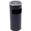 Jolre Posacenere da esterno, cestino con posacenere, cestino spazzatura esterno acciaio inox, cestino per la spazzatura per ufficio, cestino con secchio interno, 30 litri (nero)