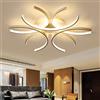 Huilefu Plafoniera LED Soffitto Moderna, Lampada da Soffitto Dimmerabile da Incasso con Telecomando, Creativo Forma Di Fiore Lampadario per Soggiorno Camera da Letto Sala da Pranzo(80 cm)