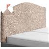 PAULATO - Copri Testata Letto Matrimoniale 130-180cm Elasticizzato Tortora | Copritestiera elasticizzata in microfibra, bielastica, antigraffio, lavabile in lavatrice, certificata OEKO-TEX, MadeinItaly