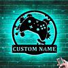 TATLETATLE Personalizzato Gamer Metal Sign Wall Art Lamp Gioco LED Neon Sign Night Lights Nome personalizzato Home Decor Gamer Sign per Teen Boys Game Room Decor (Stile 12,5-9-9)