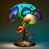 Generic Luce notturna a LED a forma di fungo 3D - Lampada da tavolo retrò in resina e vetro, decorazione colorata per casa/ufficio/cameretta dei bambini (idea regalo)(D*)