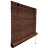 Victoria M. Tenda a Rullo in Bambù per Interni, Protezione Solare e della Privacy per Porte e Finestre, 60 x 160 cm, Colore Marrone Scuro