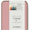 schlafgut Casual Lenzuolo con angoli da 120x200cm a 130x200cm, 100% cotone organico, Purple Mid