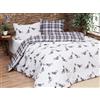 Tex family COPRIPIUMINO BASSOTTI Grigio in Puro cotone Extra Double Face - MATRIMONIALE 2 PIAZZE