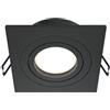 MAYTONI DECORATIVE LIGHTING Lampada da incasso moderna, faretto da incasso, alluminio, quadrato (Nero, Uno Spot)