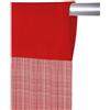 Arsvita - Tenda a fili con passante per bastone, accorciabile individualmente, elemento decorativo moderno ed elegante, disponibile in diversi colori e modelli (140 x 250 cm, rosso/ciliegia)