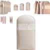Generico Borsa porta abiti salvaspazio con cerniera autocompressiva, organizer per armadio e contenitore per piumini, sacchetti porta abiti antipolvere, sacchetti a compressione (Beige, L)