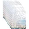 Zayookey 10 Fogli Adesivi Lettera Alfabeto Autoadesivi Impermeabile Vinile Numeri Lettere Segni Adesivi Letter Number Sticker per Cassetta Postale, Porta, Scrapbooking (Argento, 1 Pollice)