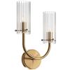 MAYTONI DECORATIVE LIGHTING NeoClassico Lampada da Parete, 2 luci, color Ottone, Metallo, Vetro, per 2 X G9 (40W) non incl.