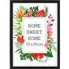 MG Design Cornice 35x50 cm - colore Nero, in legno, con vetro acrilico - da appendere in verticale o in orizzontale, senza sfondo, per foto, poster, puzzle