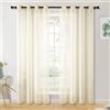 twoja pszczółka Tenda 145 x 250 cm, 2 pezzi o 2 parti, Ecru, Trasparente, Tenda pronta, Tende in voile, Tende trasparenti con occhielli, Soggiorno, Asilo nido, Camera da letto