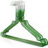 HANGERWORLD 100 Grucce Appendiabiti 40cm in Metallo Colorato Verde Salvaspazio per Casa e Lavanderia