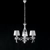 Bonetti Illumina Lampadario Shabby Chic Bianco 3 Luci Paralumi Bianchi