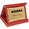 Printerland Targa Regalo NONNA Personalizzata con Astuccio in Velluto Blu, Rosso o Nero - Targhe Regali Feste Festa Personalizzate (ROSSO, Nonna)