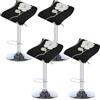 SDNAM Stampato Coprisedile per Sedia da Cucina da Bar Senza Schienale 4/2/1 Pezzi, Quadrato Elasticizzato Fodera per Sgabello da Bar(#4,4PCS)