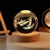 JHzood 3d Crystal Ball Nightlight Decor Lampada, Sistema Solare Pianeti Sfera Di Cristallo Tavolo Decorazioni Artigianali, Home Room Decor Lampada Da Notte A Led - Usb Powered (Fairy)