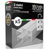Eurocali Schermo per Profilo alluminio per Strisce LED MEDUSAFLEX mod. Cassiopea 2 Metri - Opaca - Made in Italy in Policarbonato stabilizzato UV e certificata UL94HB - Pacco da 5 (10m)