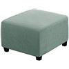 C/N Copri pouf quadrati Elasticizzato Copri ottomano quadrato Copri sgabello copri pouf poggiapiedi quadrato Copri sgabello Fodera per poggiapiedi Fagiolo verde
