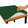 Corredocasa Tappeto Verde da Gioco Carte Copritavolo Mollettone Salvatavolo Gommato con Elastico Perimetrale Verde/Bianco Gioco Poker Made in Italy in Varie Misure (Quadrato 120x120 cm)