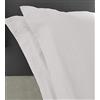 Home Tresor - Raffinata Coppia di Federe Cuscini Letto con Volant - 100% Puro Cotone - Made In Italy - 57 fili cm2 - cm. 52x82 - Bianco