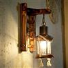 Lfoute Lampada Da Parete in Legno Retrò Applique Scala Lampada A Sospensione Bambù Creativo Vintage Corda Rustica Paralume in Vetro Appliques Per Camera Da Letto Ristorante Hotel Corridoio Sala Da Pranzo