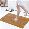 IlGruppone Tappeto da Bagno Microfibra Super Soffice Lavabile in Lavatrice Antiscivolo Assorbente Lavaggio Rapido Super Morbido Bagno Doccia Camera Letto - Ocra - 50x80 cm