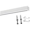 Deco-Raum Binario per tende su misura in alluminio con scorrimento interno rettangolare piatto fissaggio a soffitto asta per tende binario per tende a pannello binario con scorrimento interno per