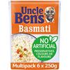 Uncle Ben's Basmati Classici 250g Microonde Riso (Confezione da 6)