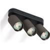 LEDKIA LIGHTING LEDKIA Applique da Soffitto Alluminio Aritz 3 Faretti Bronzo