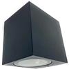 vetrine inrete Vetrineinrete® Applique a parete per esterno da giardino ip65 lampada da muro moderna attacco gu10 nero grigio bianco (Nero)