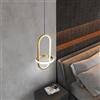 Mengjay® Lampadario Plafoniera a Sospensione illuminazione a Led dal Design Moderno per ambienti Domestici e commerciali (Oro)