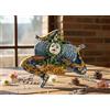 Generico Trinacria in ceramica Siciliana di Caltagirone realizzata a mano, decorazione artigianale (Blu, 28 CM)
